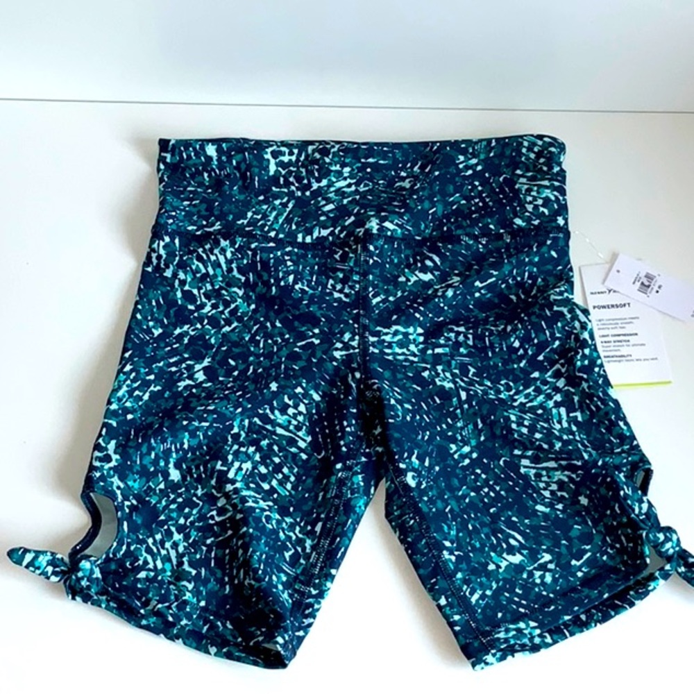 NWT Old Navy Active High-Waisted PowerSoft Side-Tie Biker Shorts for Girls